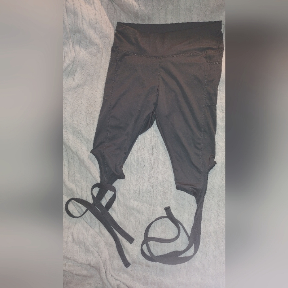 Grey tie leggings
